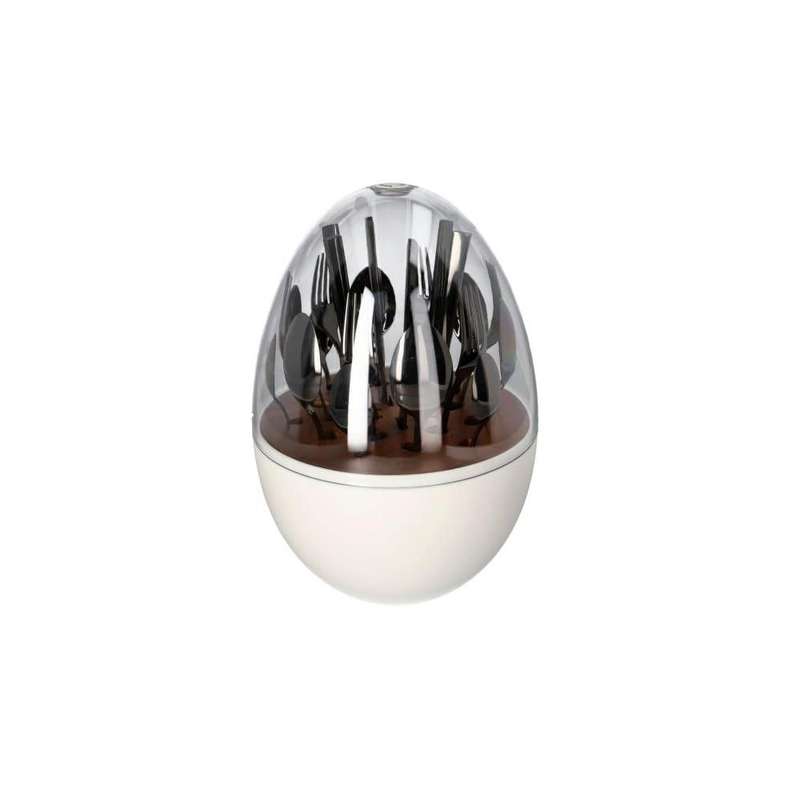 Black Egg Shaped Stainless Steel 24Pcs Cutlery Set