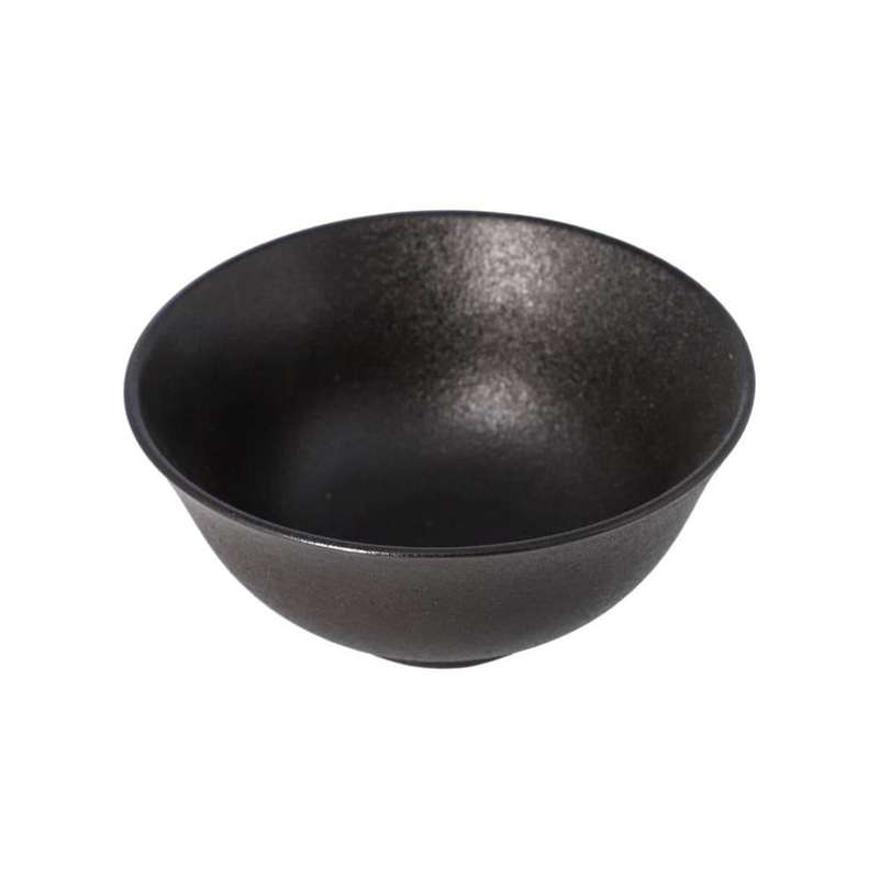 Black Round Stoneware Bowl 16Cm