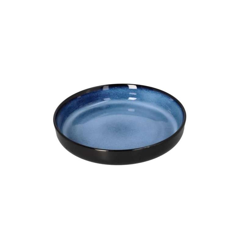 Blue Glazed Ceramic Pasta Deep Bowl 20Cm
