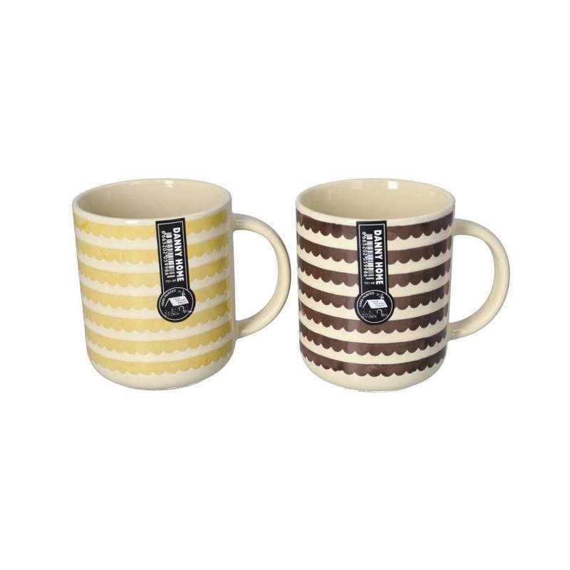 Ceramic Coffee Mugs Set 2Pcs12Cm