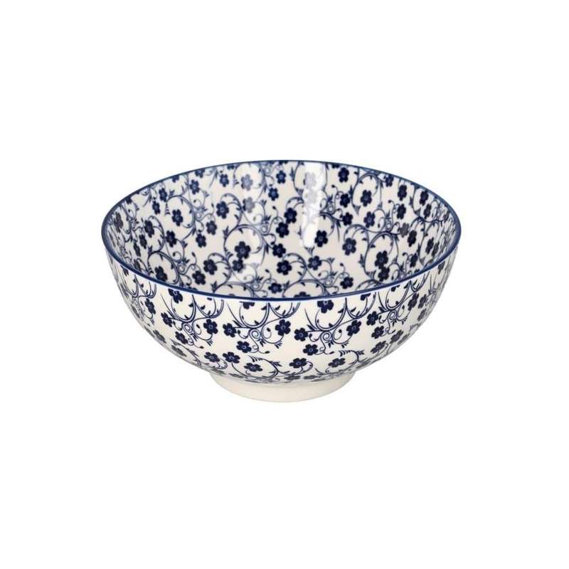 Ceramic Floral Deep Large Serving Bowl 21Cm