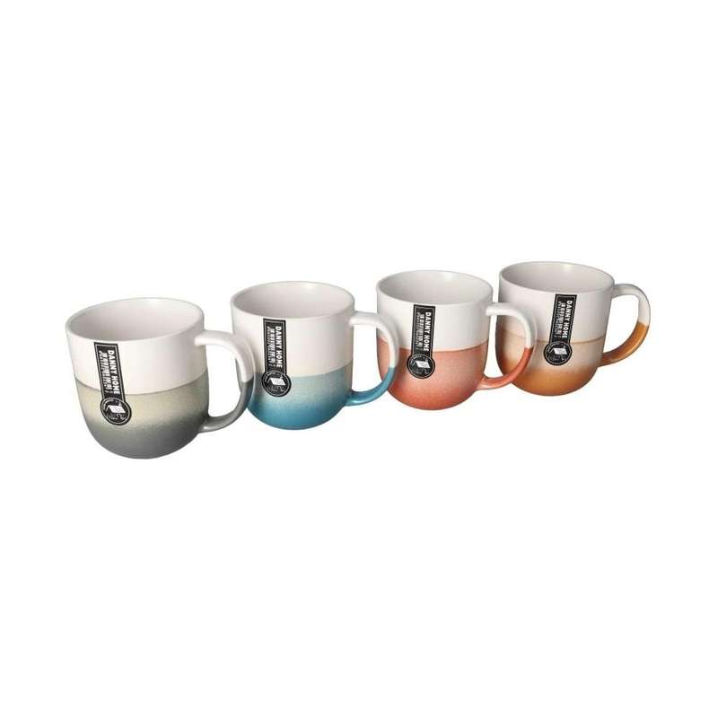 Ceramic Two Tone Coffee Mug Set 4Pcs 125Cm