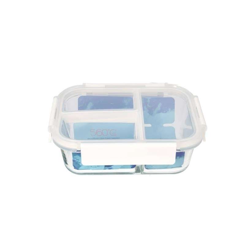 Clear Rectangular Borosilicate Fresh Keeping Lunch Box 21Cm