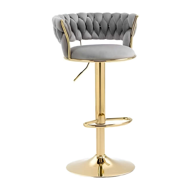 Deluxe Adjustable Barstool- Grey