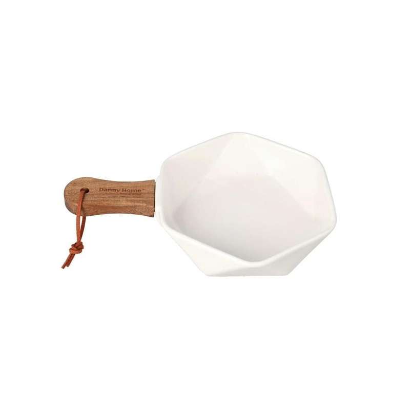 Dessert Tray With Wooden Handle 24Cm