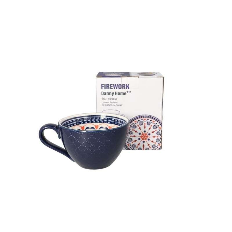 Firework Breakfast Art Mug