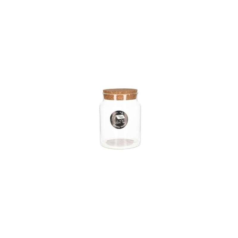 Glass Storage Jar With Wooden Lid 700Ml 13Cm