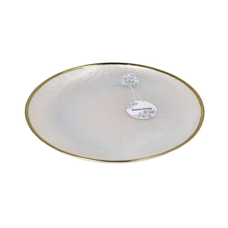 Golden Rim Large Dinner Plate 30Cm