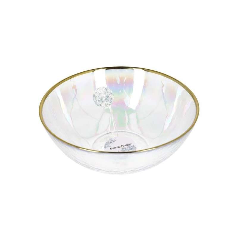 Golden Rim Large Salad Bowl 24Cm