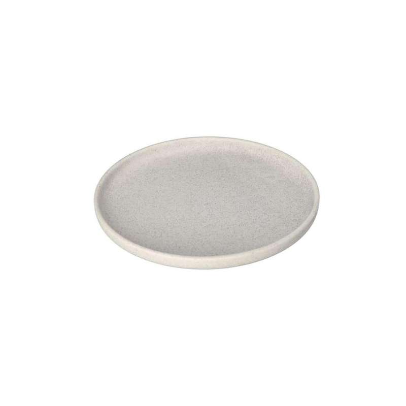 Grey Round Stoneware Deep Dessert Side Plate 202Cm 8 Inch