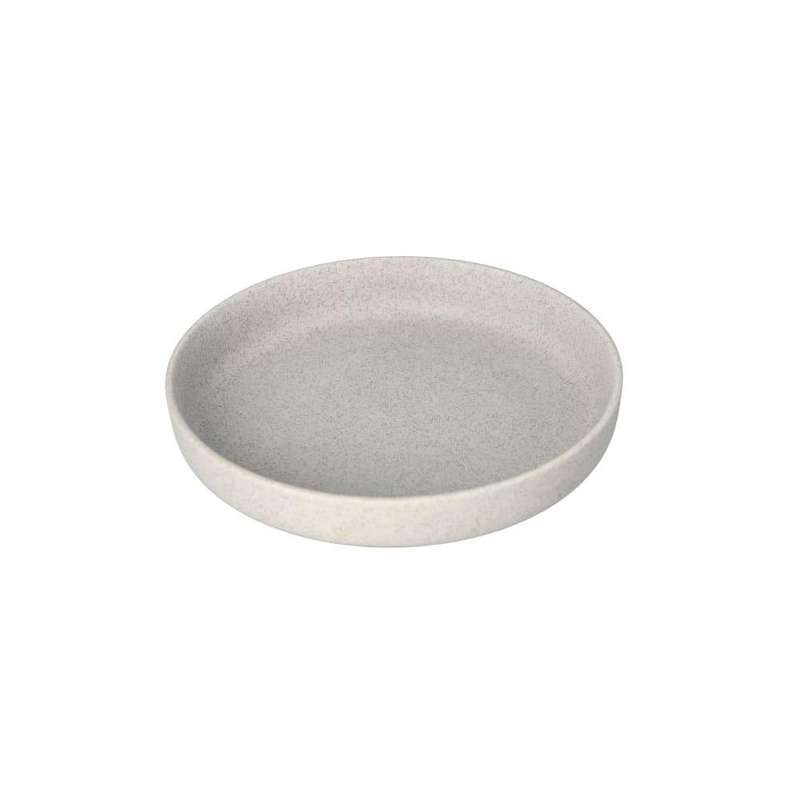 Grey Round Stoneware Oatmeal Deep Plate 203Cm 8 Inch
