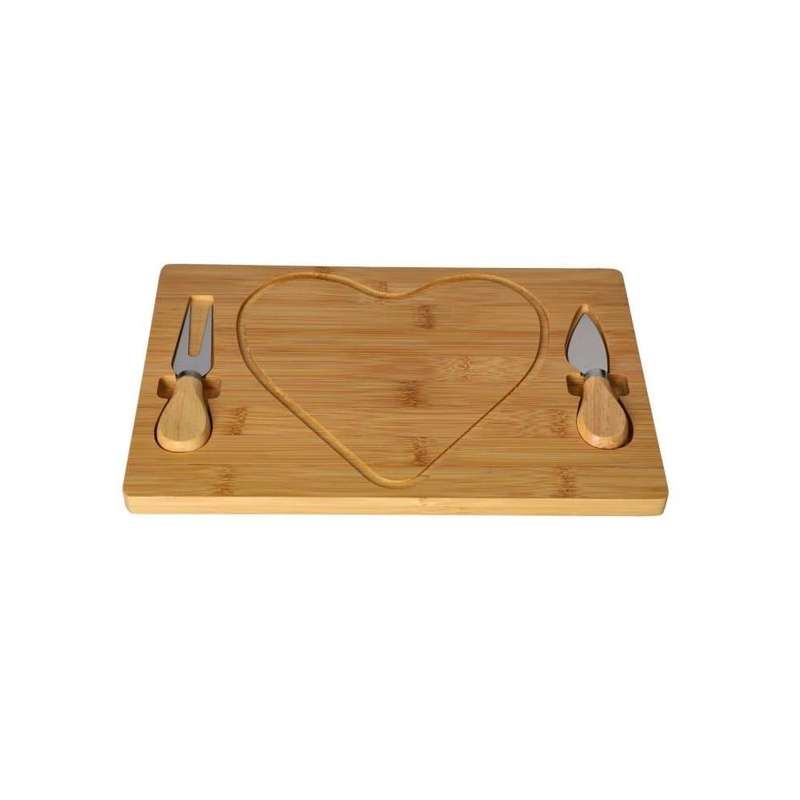 Love Rectangular Bamboo Cheese Serving Cutting Board Set 299Cm 3Pcs