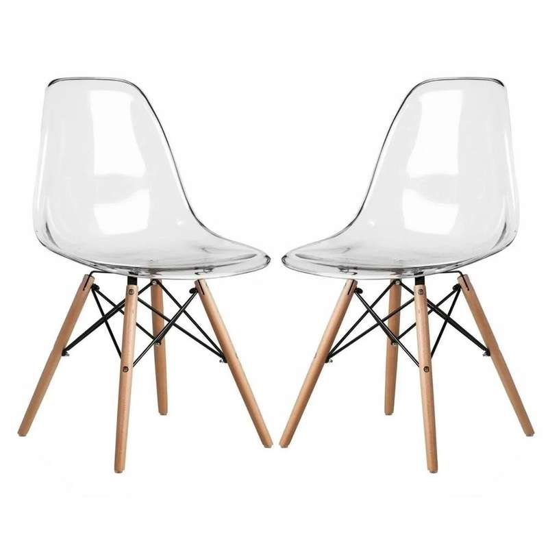 Lucid Cafe Chair Set Transparent And Stylish