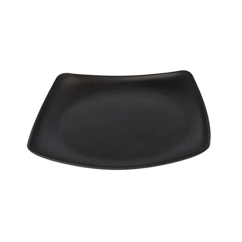 Melamine Black Square Shaped Dinner Plate