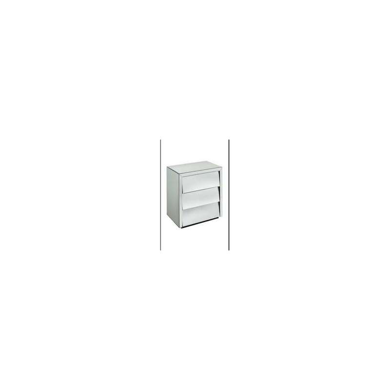 Miami Mirror Pedestal 3 Drawers With Knobless Design