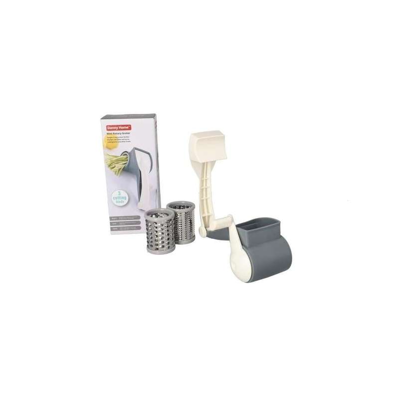 Mini Rotary Grater With 3 Cutting Blades