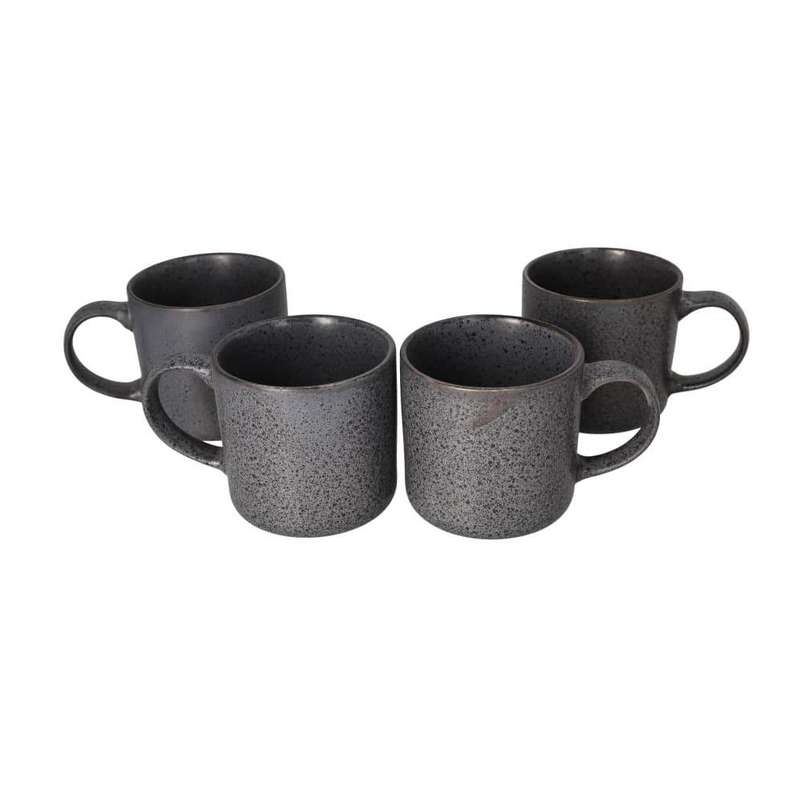 Moody Sky Blue Ceramic Coffee Mug Set 4Pcs 94Cm 410Ml