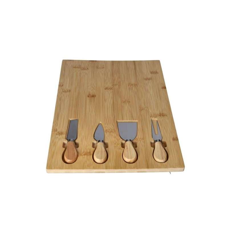 Rectangular Bamboo Cheese Serving Cutting Board Set 399Cm 5Pcs