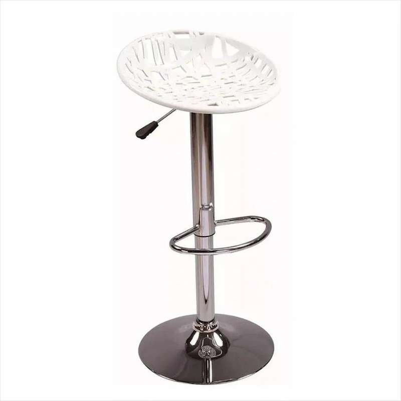 Revolve Swivel Bar Chair Height Adjustable White