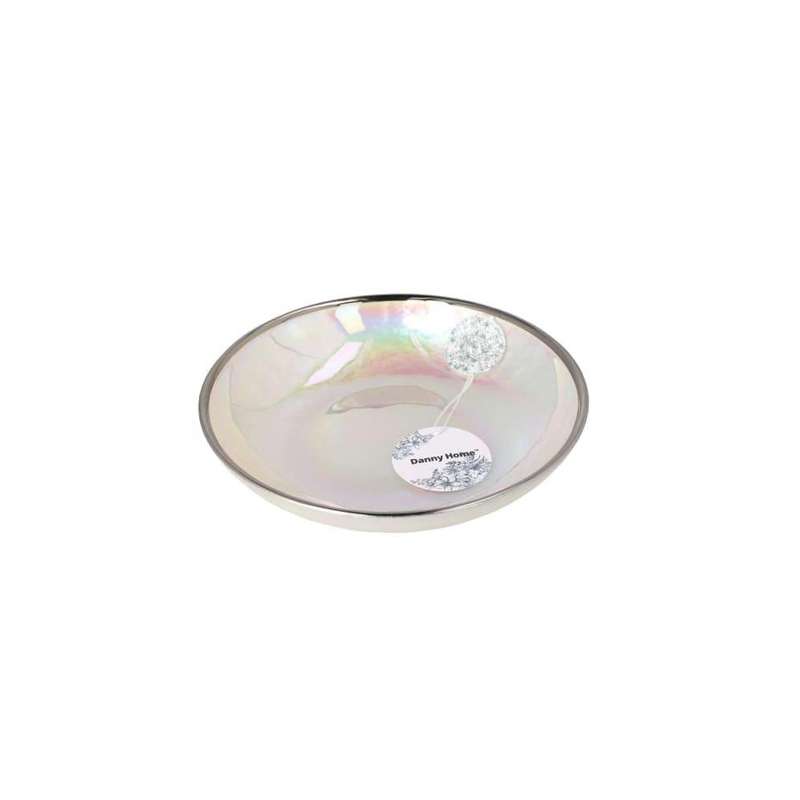 Silver Rim Salad Bowl 21Cm