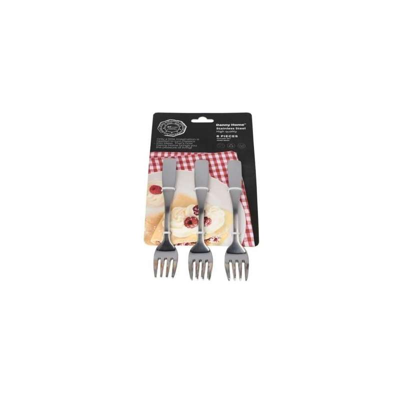 Silver Stainless Steel Dessert Fork 6Pcs 154Cm