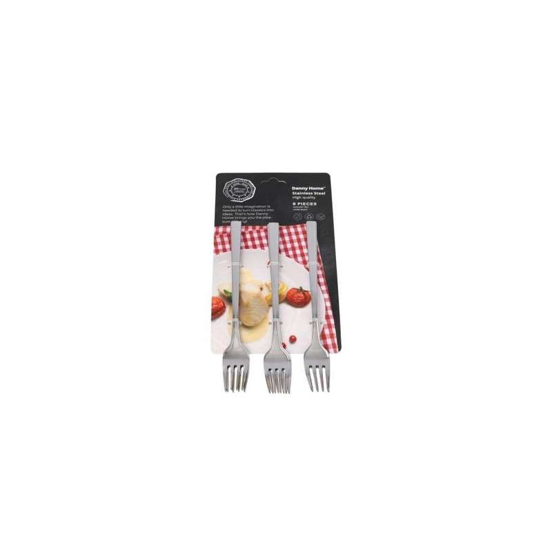 Silver Stainless Steel Dinner Fork 6Pcs 199Cm