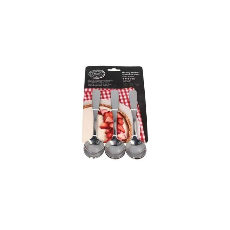 Silver Stainless Steel Tea Spoon 6Pcs 155Cm