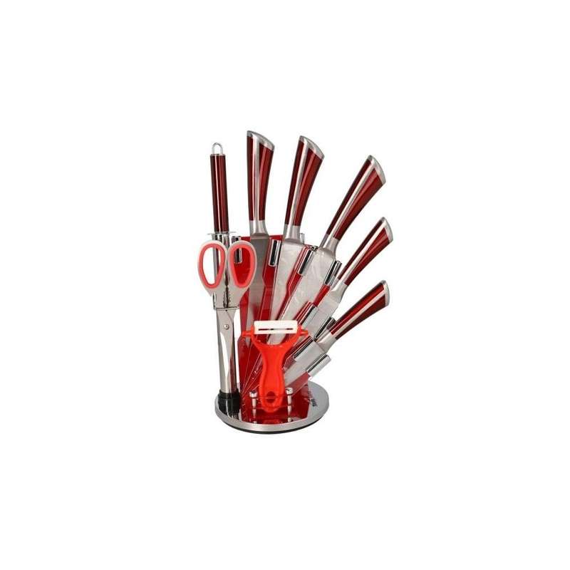 Stainless Steel 9 Piece Knife Set With Stand