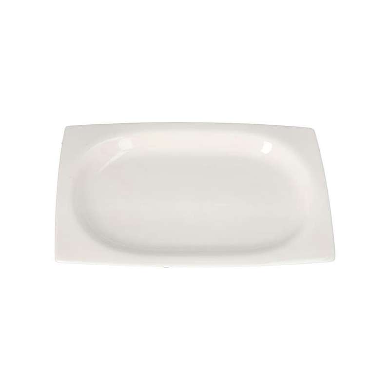 White Rectangular Ceramic Serving Platter Plate 27Cm