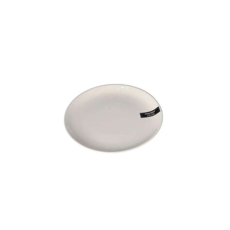 White Round Ceramic Dinner Plate 20Cm 359G 8 Inch
