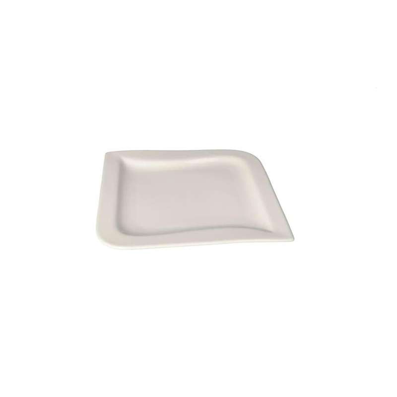 White Square Ceramic Dessert Side Plate 201Cm 510G 8 Inch