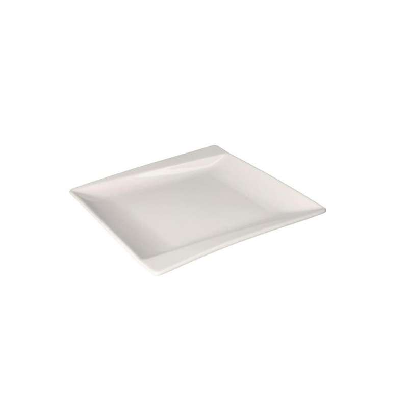 White Square Ceramic Dessert Side Plate 206Cm 446G 8 Inch