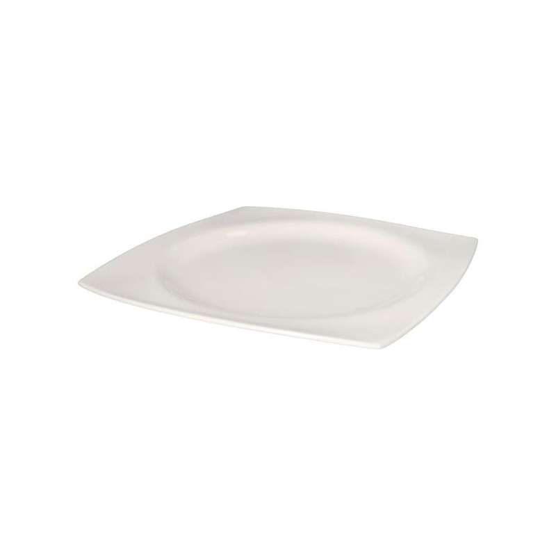 White Square Ceramic Dinner Plate 262Cm 851G 1025 Inch