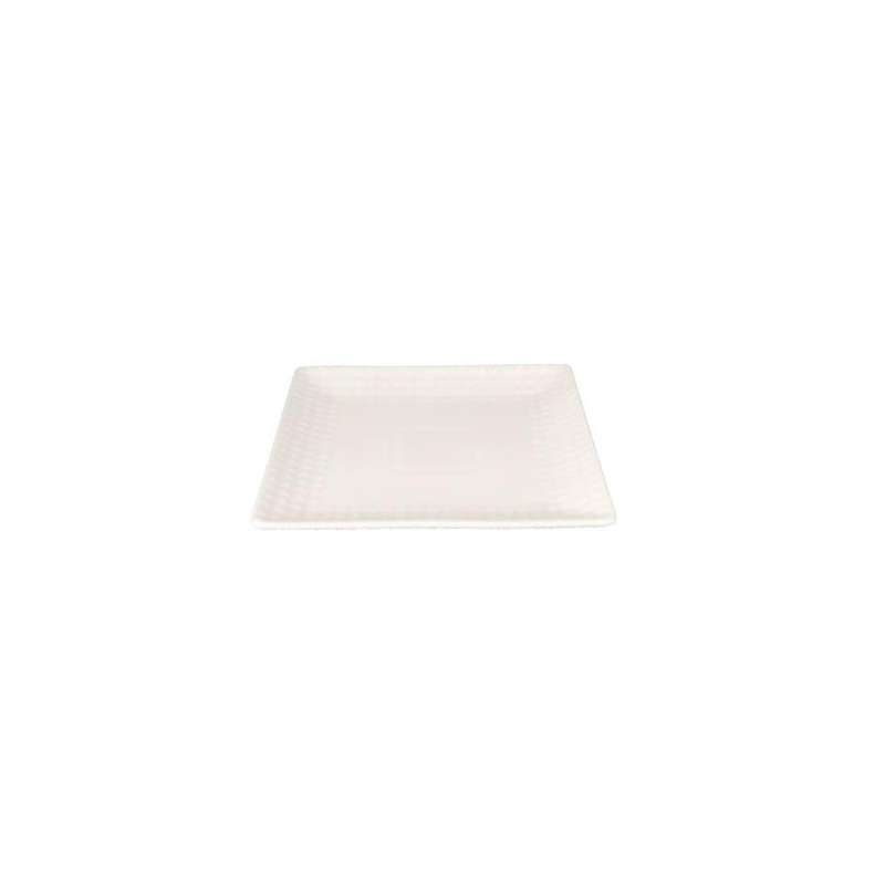 White Square Ceramic Side Plate 21Cm
