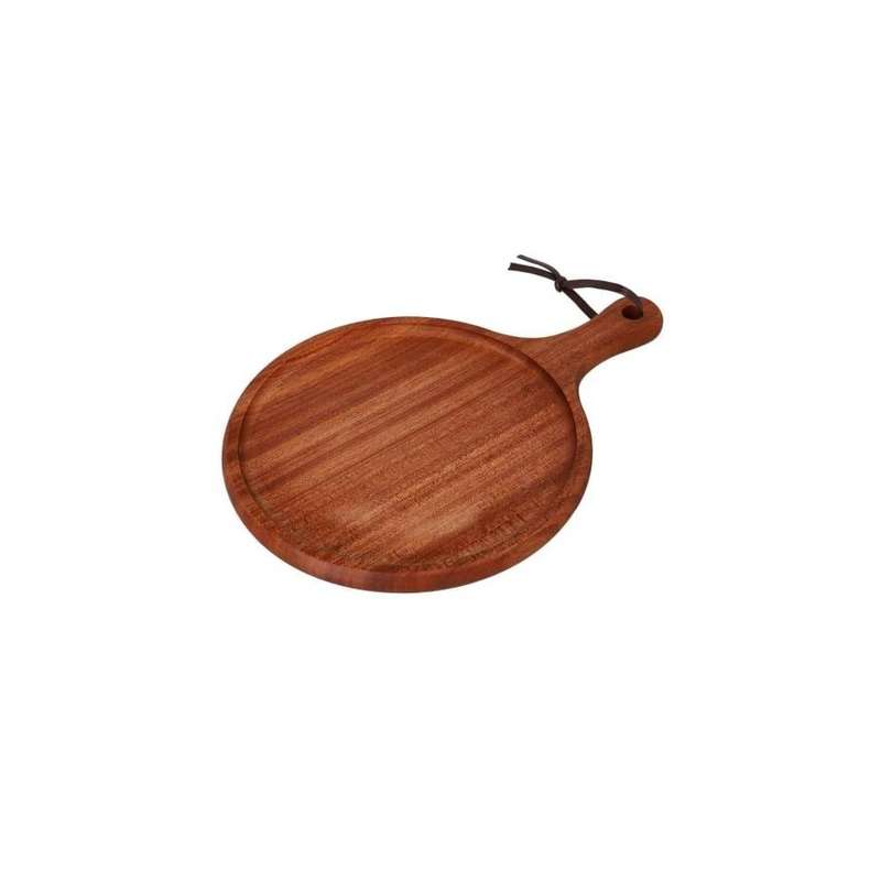 Wooden Circular Deep Pizza Board With Handle 332Cm