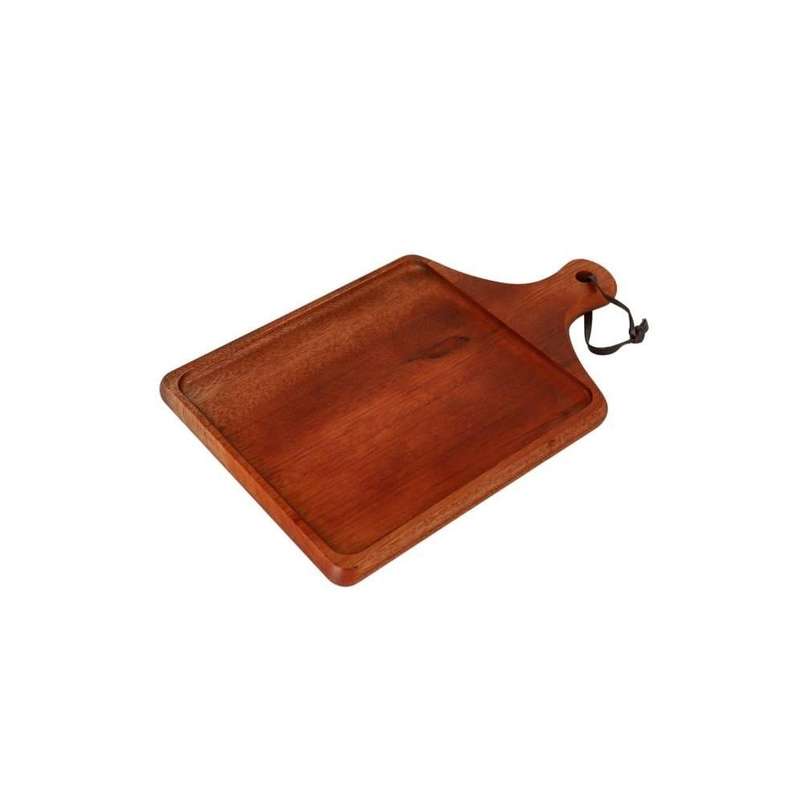 Wooden Rectangular Deep Pizza Board With Handle 339Cm