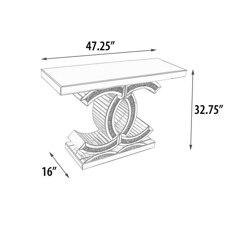 Celestial Console Table- Silver