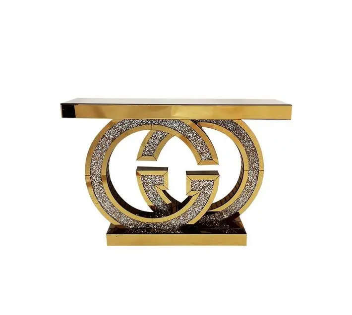 Glitz Glam Console Table -Gold