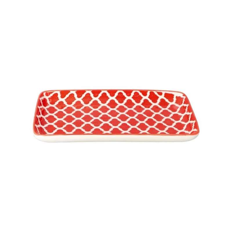 Danny Home Ceramic Rectangle Tribal Serving Platter 7