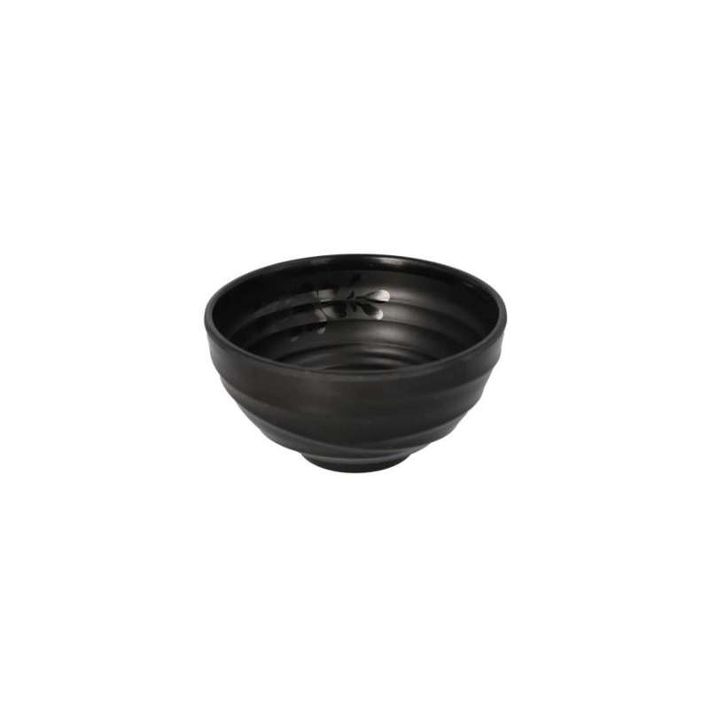 Melamine Black Round Shaped Serveware Ice Cream Bowl