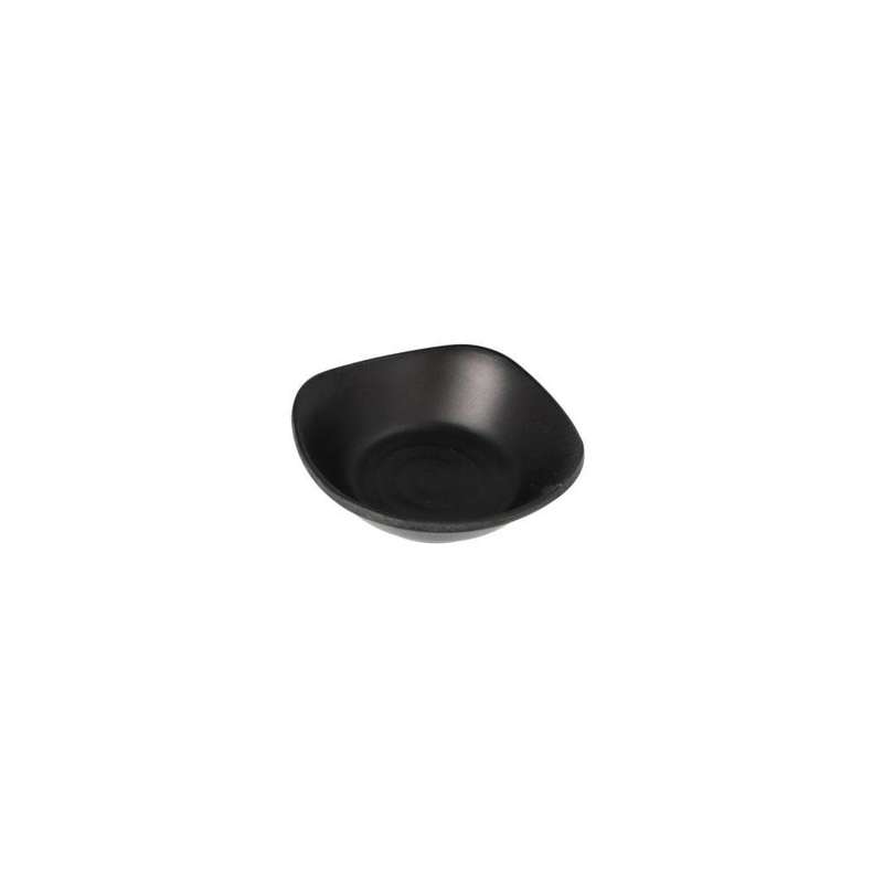 Melamine Black Round With Spiral Design Shaped Serveware Sauce Bowl
