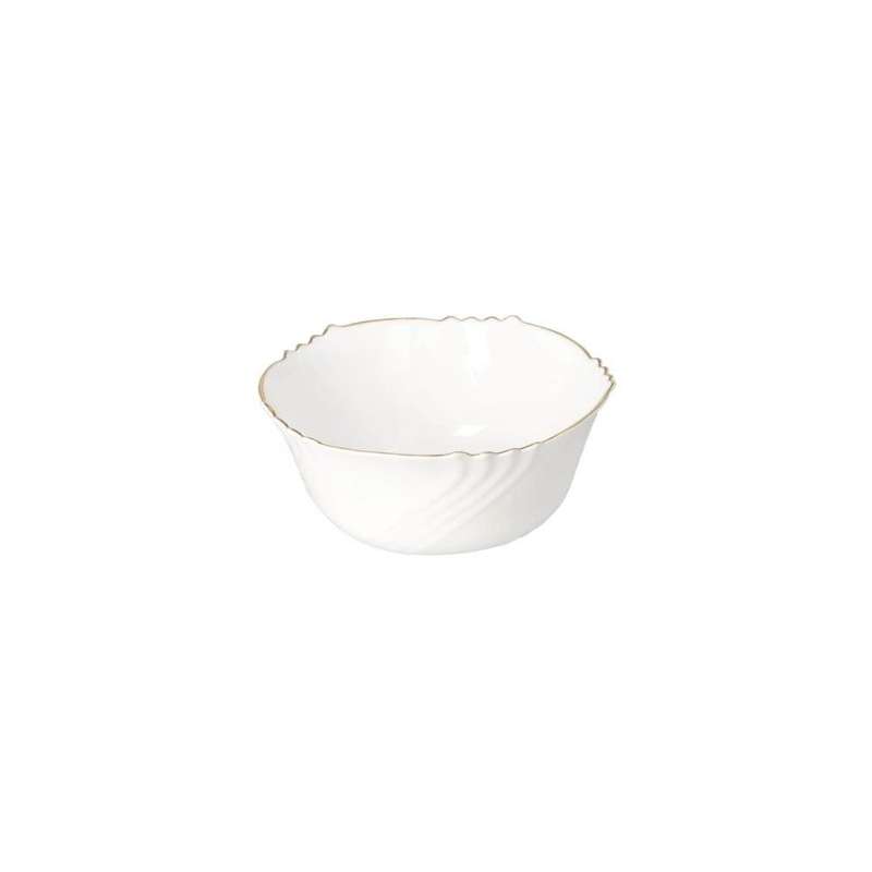 Round Dessert Bowl With Gold Strip Edge 14Cm