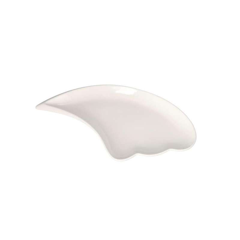 White Ceramic Angel Wing Snack Platter 27Cm
