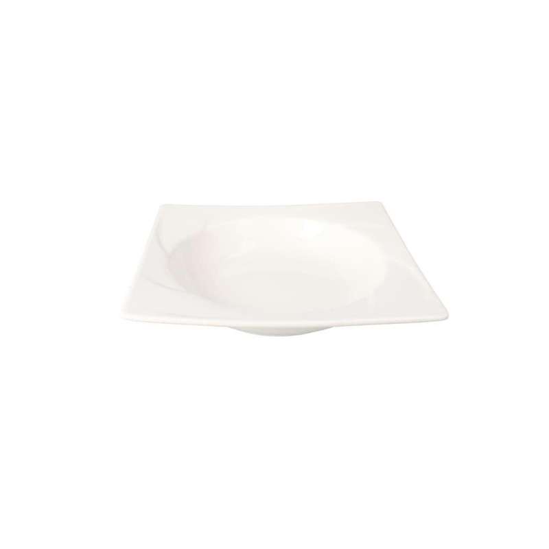 White Ceramic Soup Deep Bowl Plate 19Cm