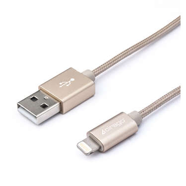 Cirago Lighning Braided Cable 3FT Gold