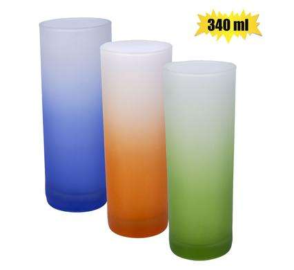 TUMBLER GLASS 340ml ZOMBIE FROSTED W/CLR