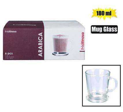 GLASS MUGS ARABICA 180ml