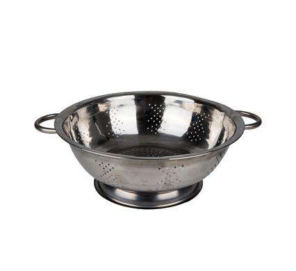 Colander s/steel 28x11cm w/colour base