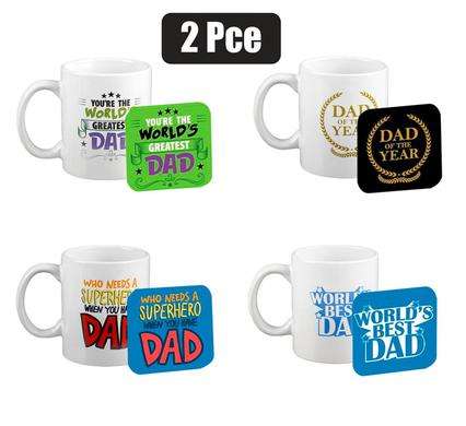 Mug occasions dad 2pce mug+coaster