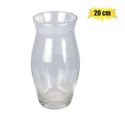 Vase glass amphora 20cm clear